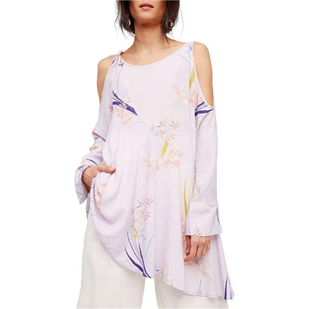 Free People Women's Floral Clear Skies Tunic Mini Dress